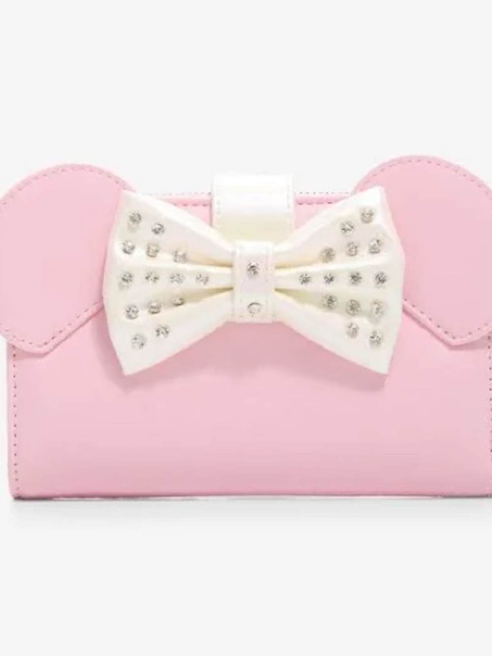 Pink Bow Wallet with Crystal Accents